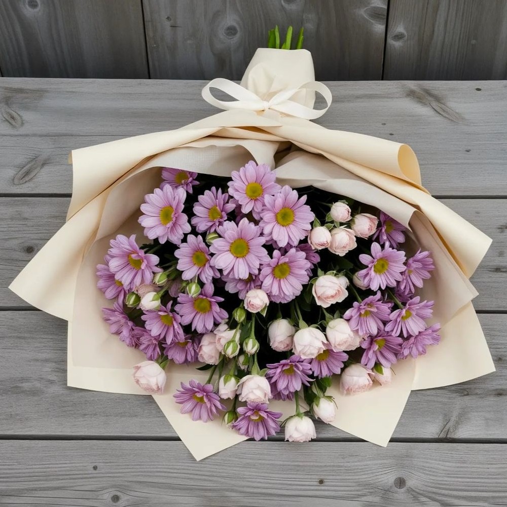 Букет цветов из: Розы и Хризантемы в Булгаково Башкортостан