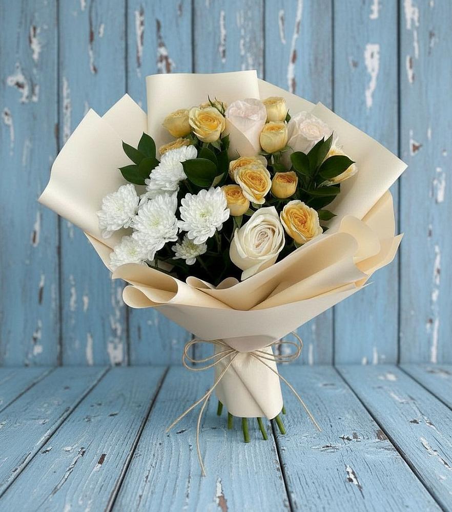 Букет цветов из: Розы и Хризантемы в Булгаково Башкортостан