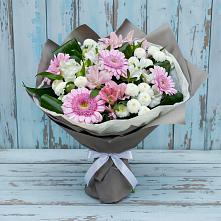 Букет цветов из:  Герберы, Альстромерии и Хризантемы #REPLACE_PRED# Булгаково Башкортостан