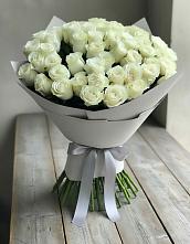 Букет 35 Белых роз в Булгаково Башкортостан
