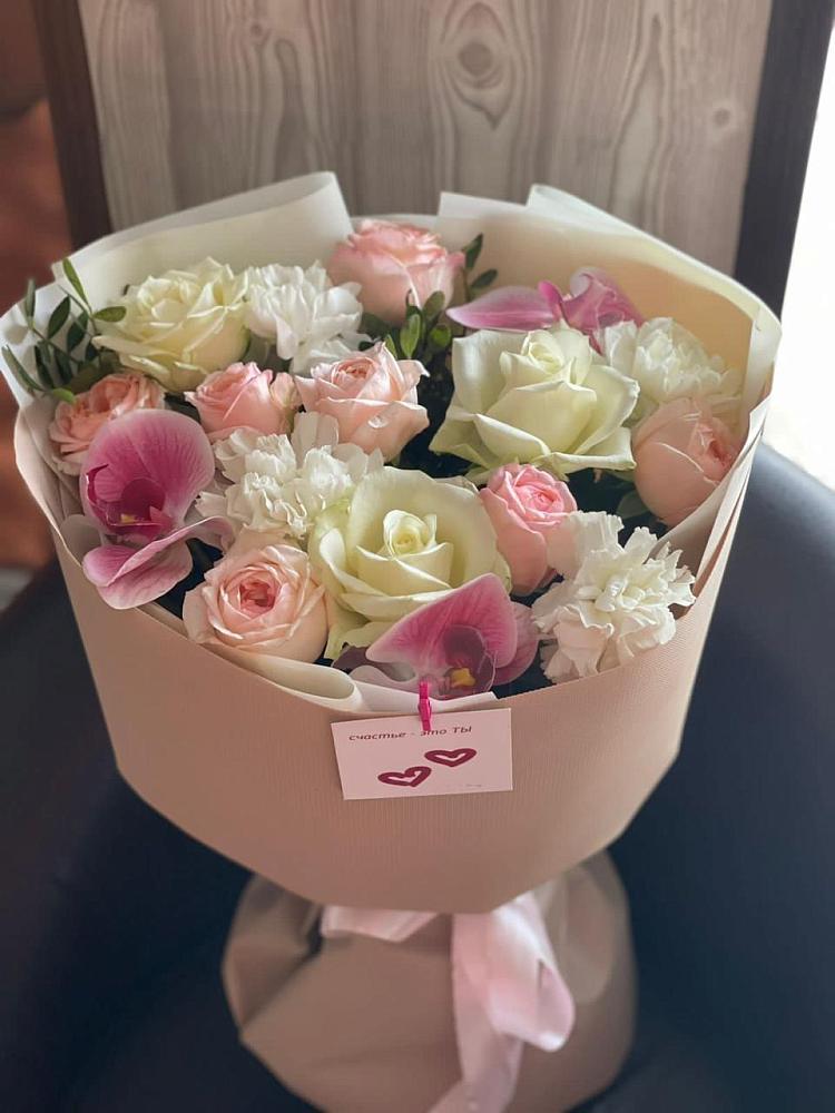 Букет цветов из: Орхидеи, Розы и Гвоздики в Булгаково Башкортостан