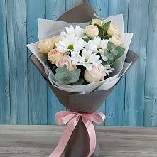 Букет цветов из:  Хризантемы и Розы в Булгаково Башкортостан