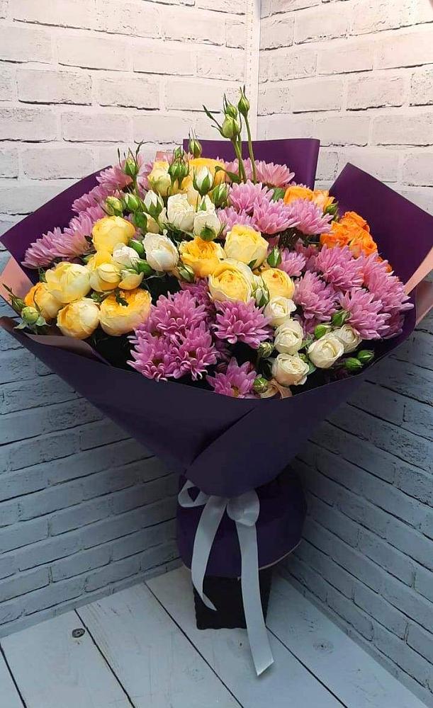 Букет цветов из: Хризантемы и Розы в Булгаково Башкортостан