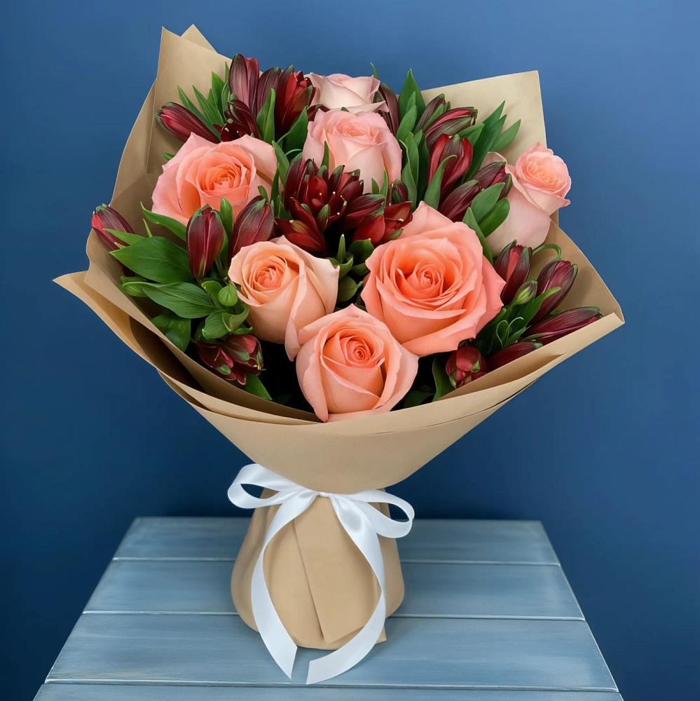 Букет цветов из: Розы и Альстромерии в Булгаково Башкортостан