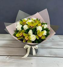 Букет цветов из:  Орхидеи и Розы в Булгаково Башкортостан