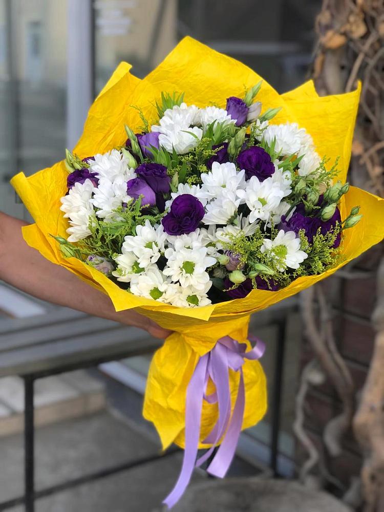 Букет цветов из: Ирисы, Хризантемы и Ромашки в Булгаково Башкортостан