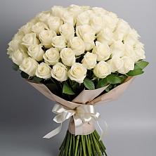 Букет 101 беля роза Белоснежка в Булгаково Башкортостан
