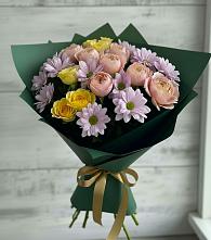 Букет цветов из:  Хризантемы и Розы в Булгаково Башкортостан