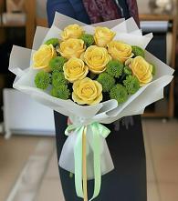 Букет цветов из:  Хризантемы и Розы в Булгаково Башкортостан