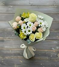 Букет цветов из:  Альстромерии, Розы и Хризантемы в Булгаково Башкортостан